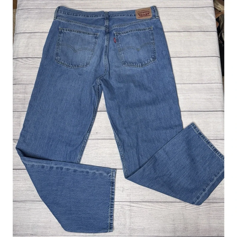Levi's Low Pro Straight Jeans Blue Medium Wash Denim 32 Cotton Classic